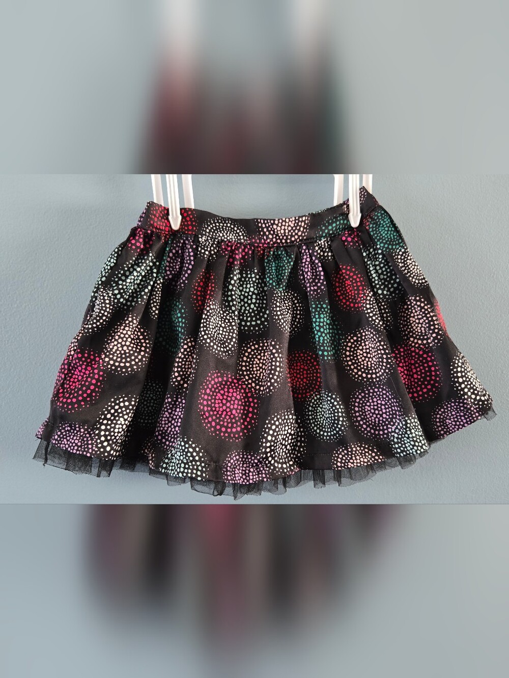 Multicolor Satin and Lace Skirt 2T